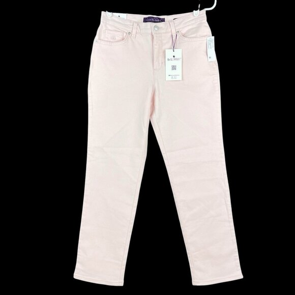 Gloria Vanderbilt Women's Stretch Amanda Pink Slimming Jeans Size 6S Tapered NWT - Picture 1 of 12